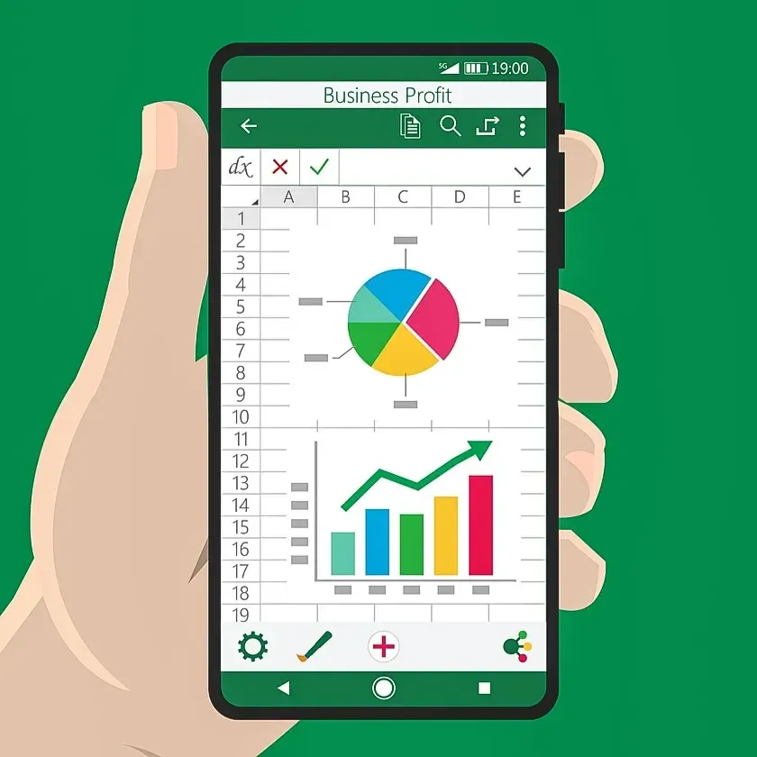 Ilustrasi Spreadsheet Microsoft Excel