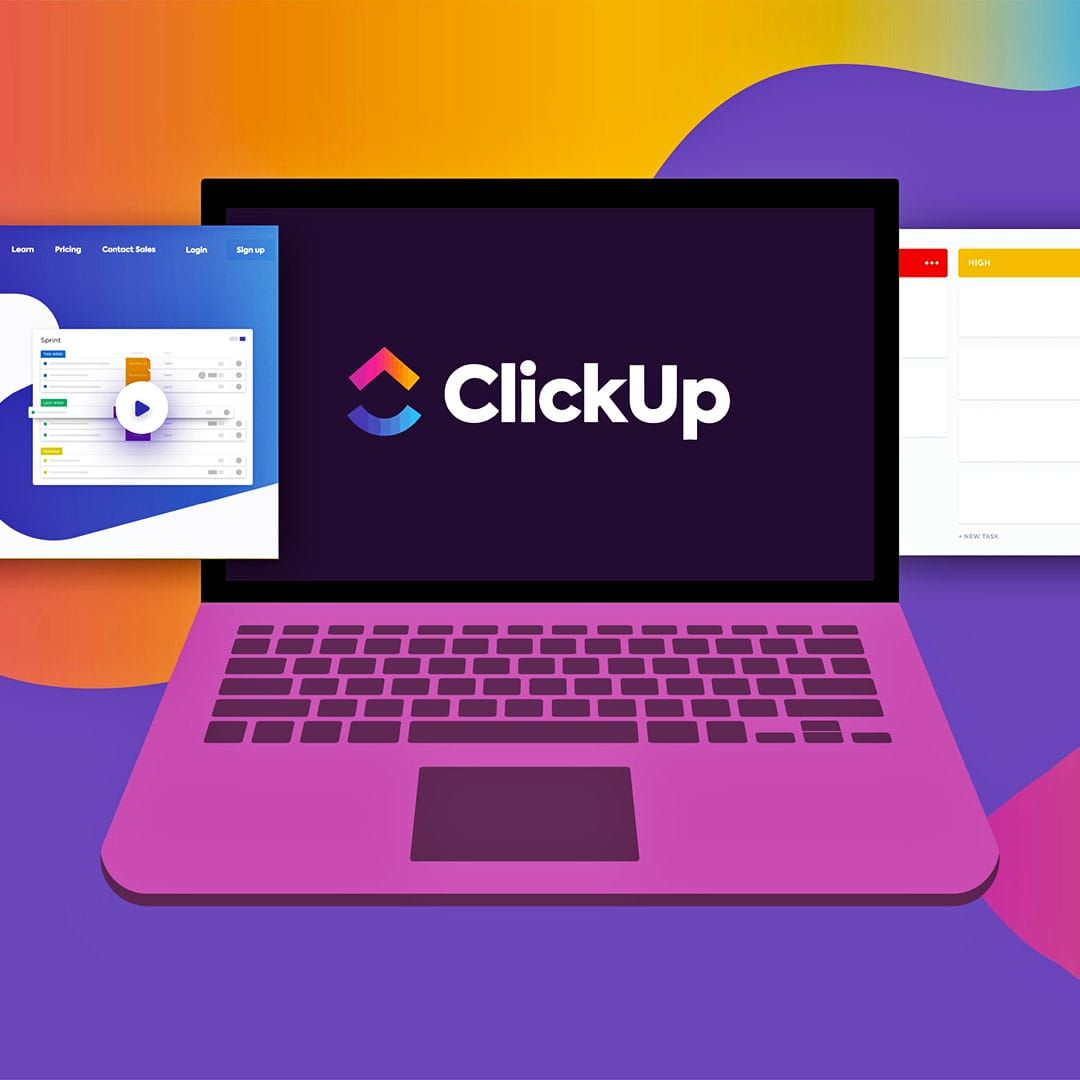 Ilustrasi Aplikasi Web Clickup
