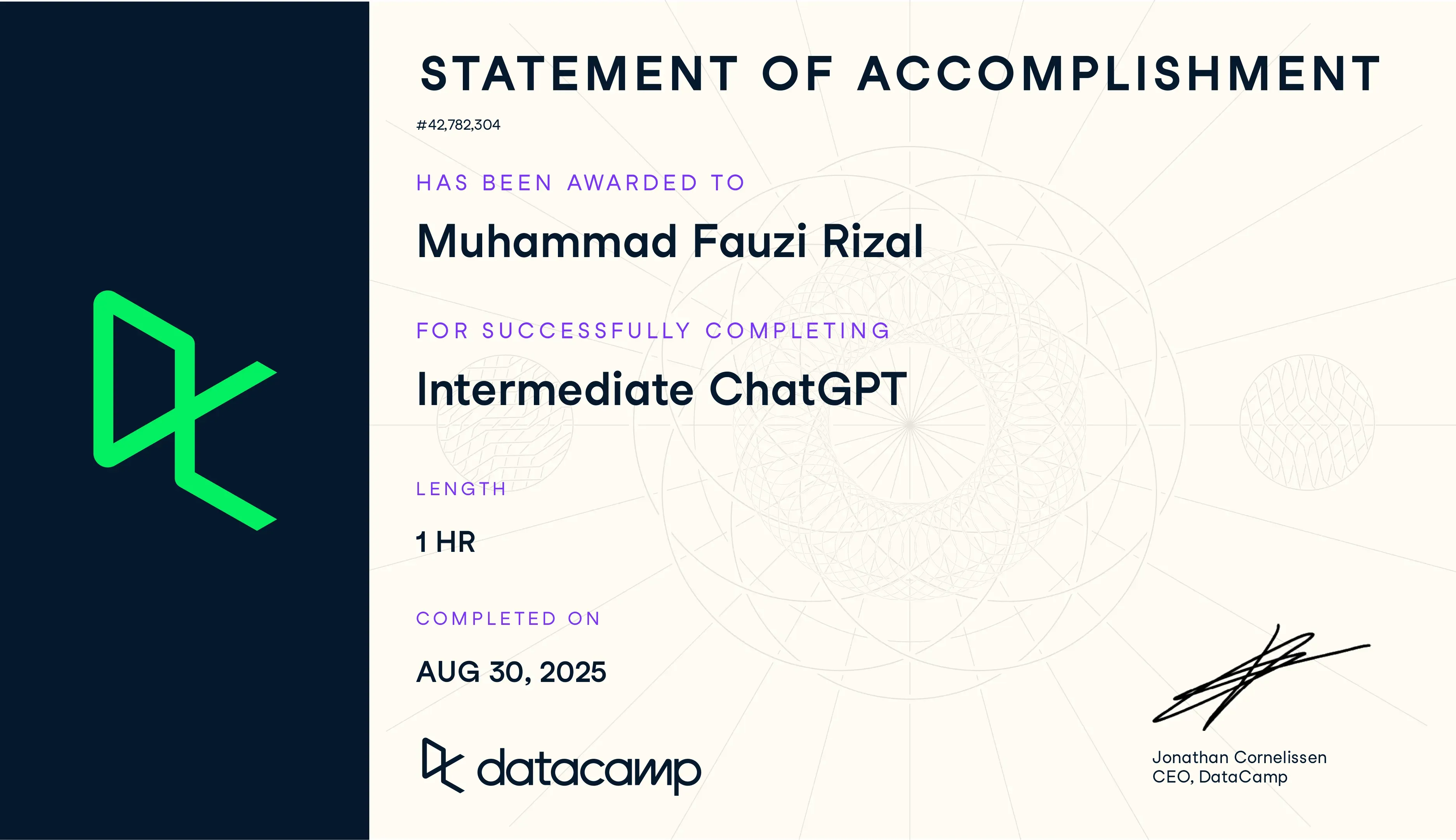 certificate Intermediate ChatGPT