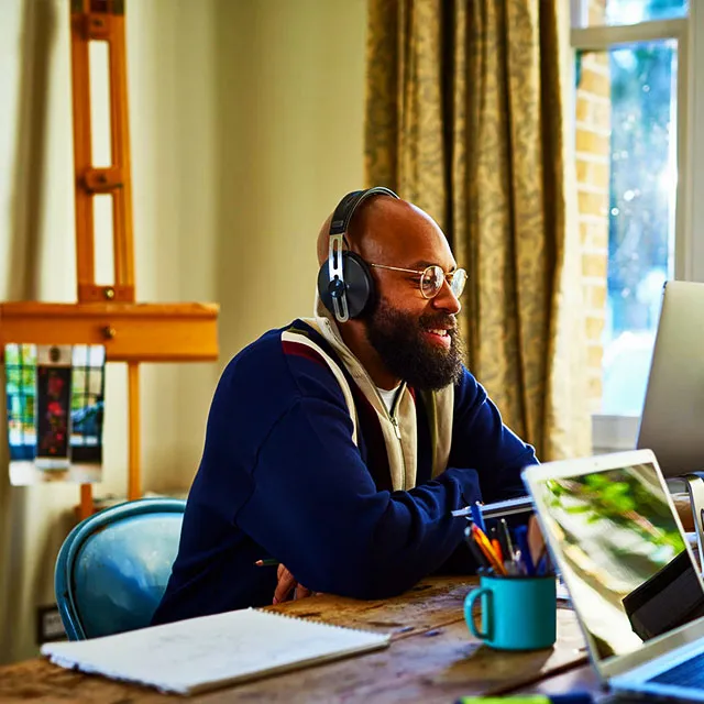 Ilustrasi Pria Pekerja Remote