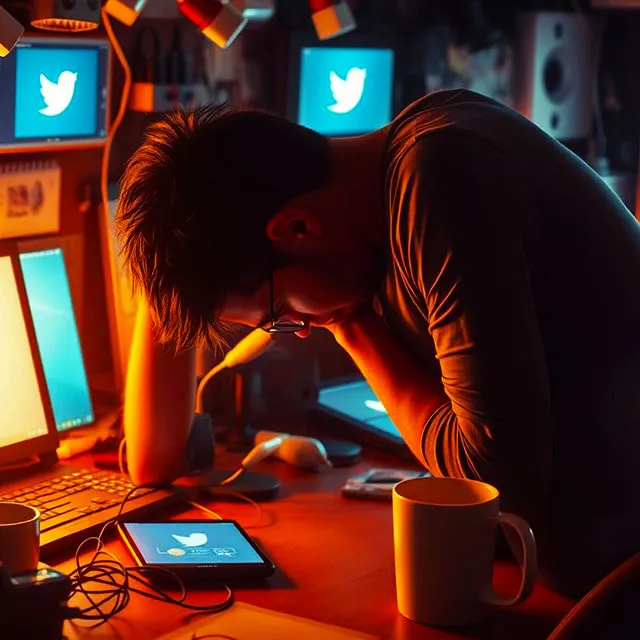 Ilustrasi Kelelahan Media Sosial