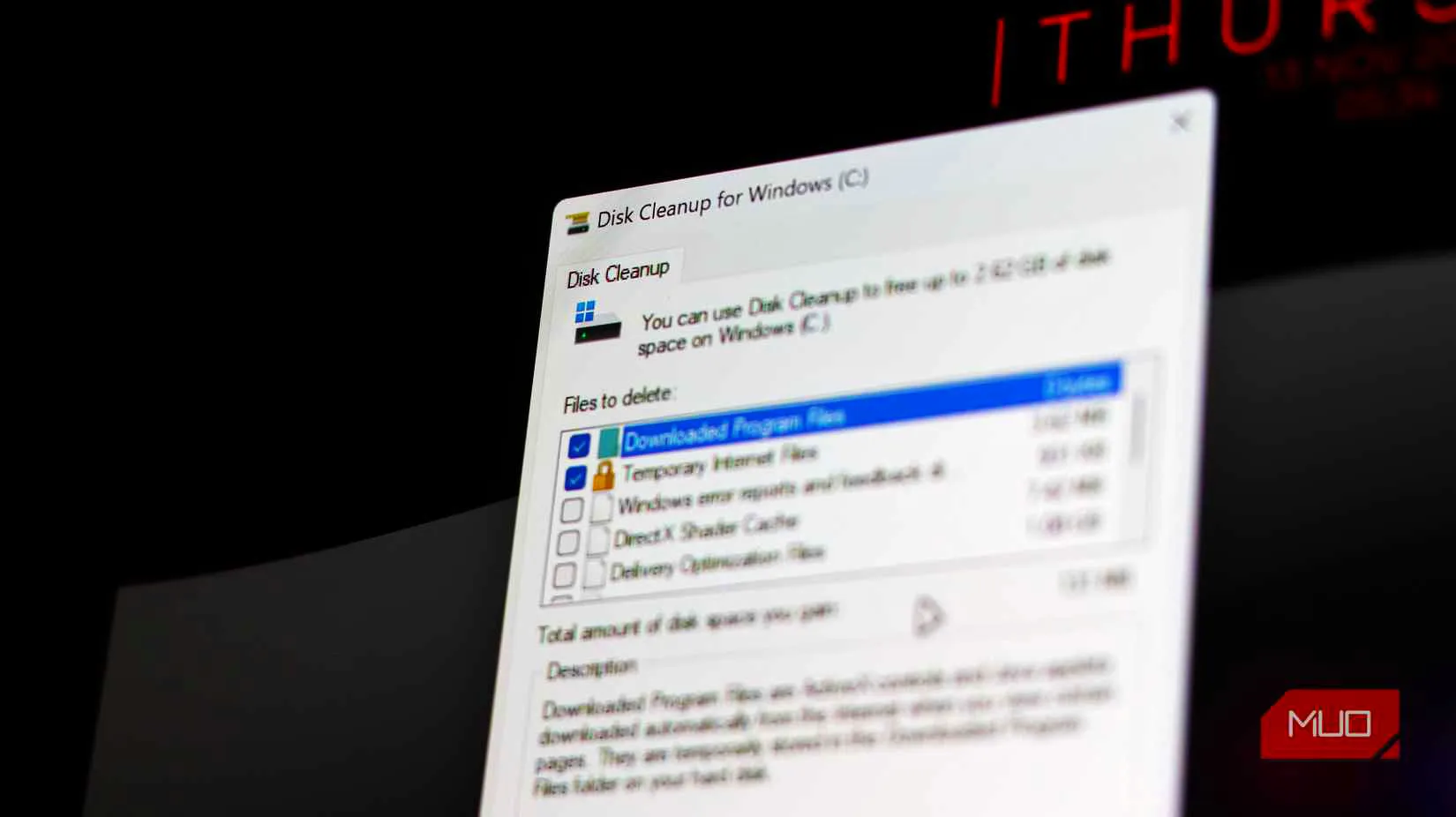 08 disk cleanup running on windows 11