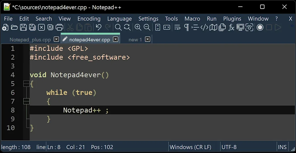 Notepad Plus Plus aplikasi windows