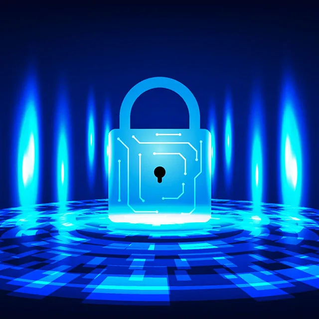 Gembok di atas perangkat digital sebagai simbol keamanan data