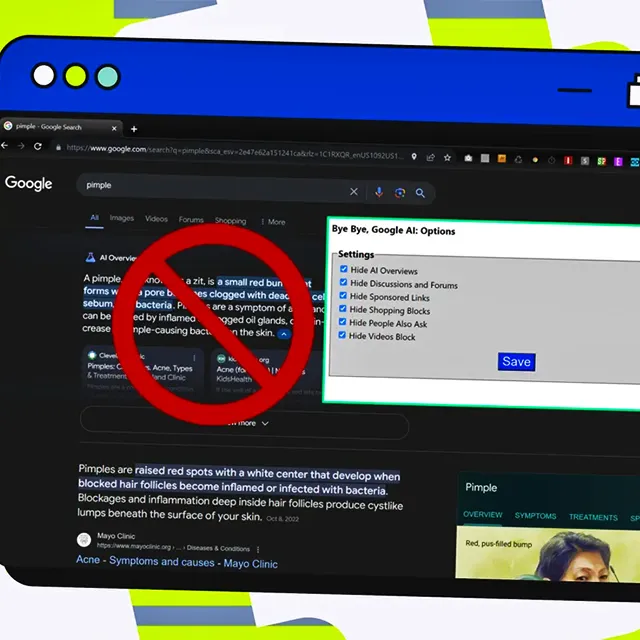 Ilustrasi Bye Bye Google AI