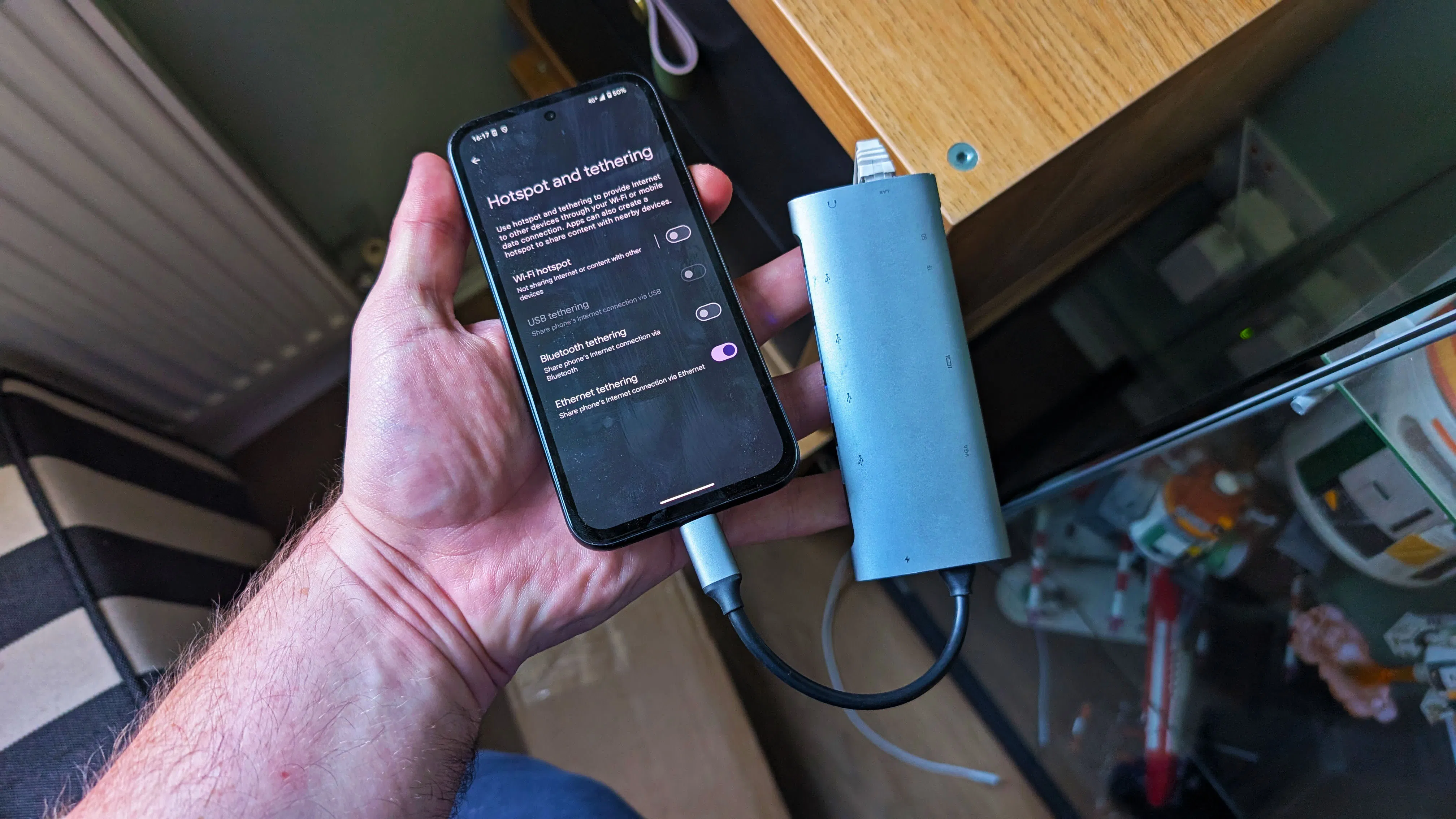 03c usb Ethernet tethering in Android
