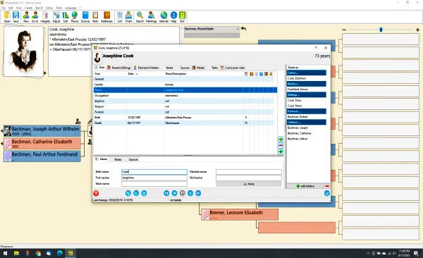 Ahnenblatt Input Dialog