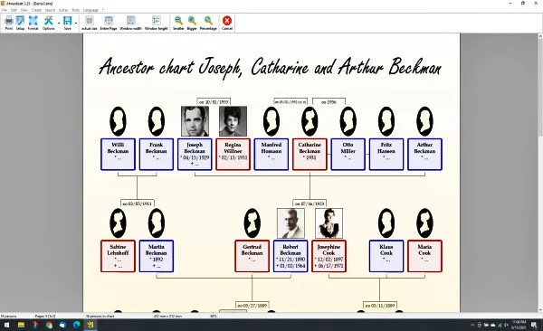 Ahnenblatt chart