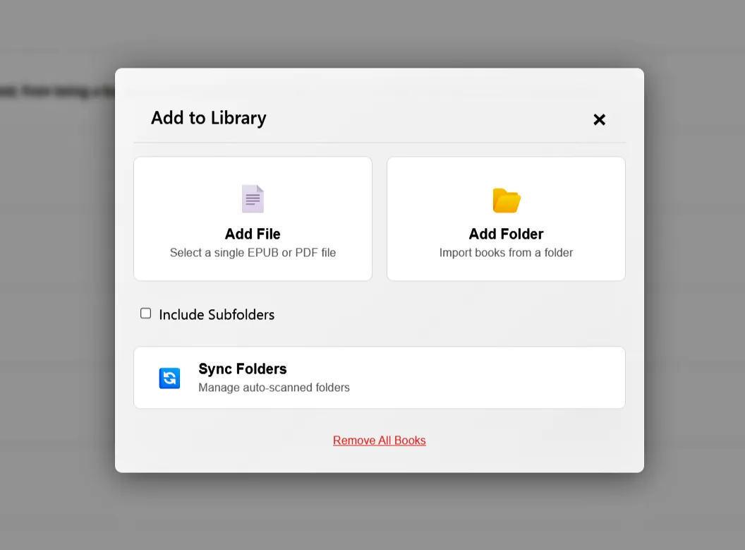 obsidian ebook reader premium 02 add to library menu