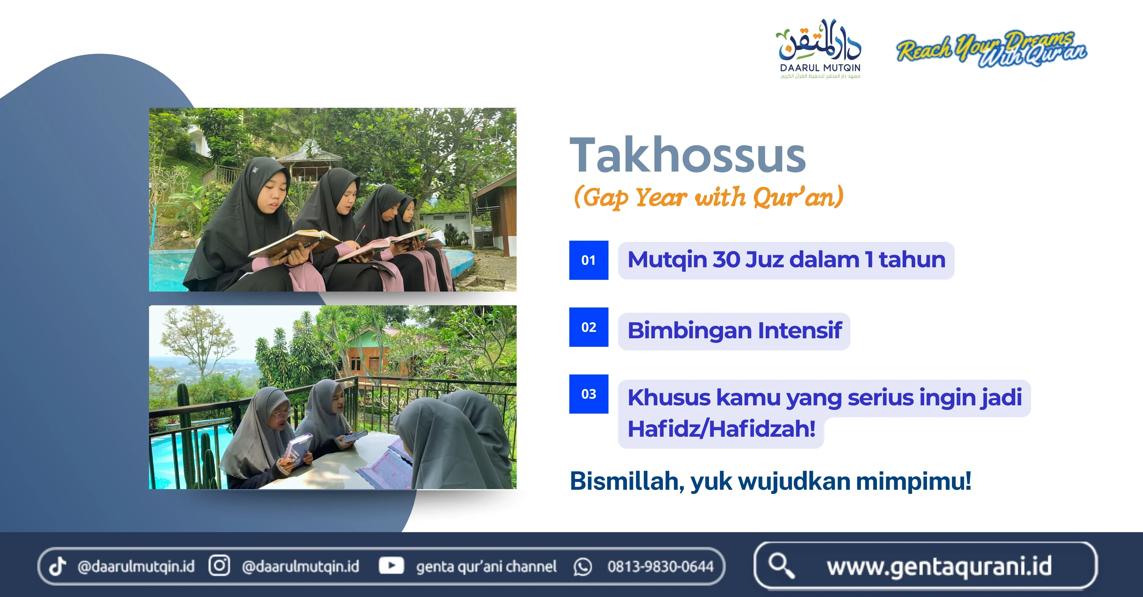 Program Takhosus Pesantren Tahfidz Daarul Mutqin Bogor