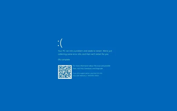 Ilustrasi Blue Screen of Dead Windows 10 (BSOD)