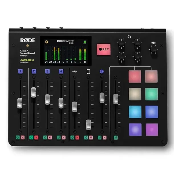 Ilustrasi Mixer Podcast R&oslash;de Rodecaster