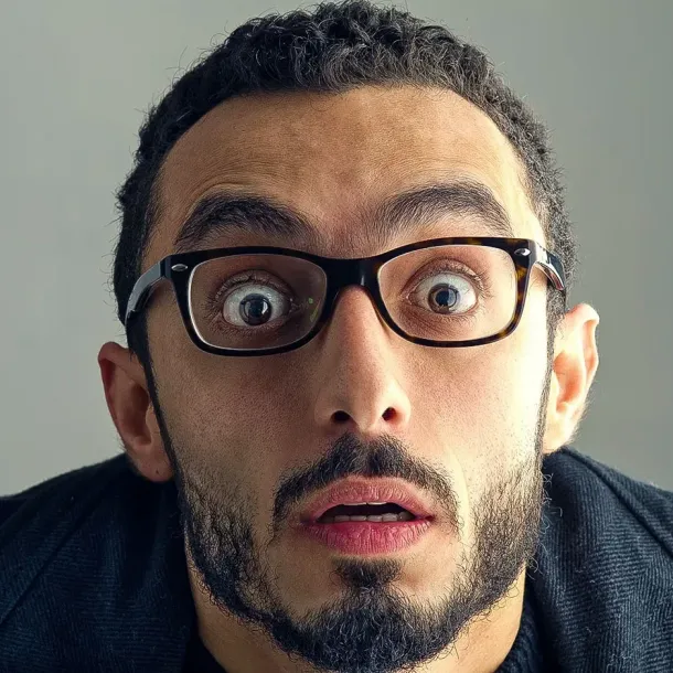 Ilustrasi Pria Terkejut