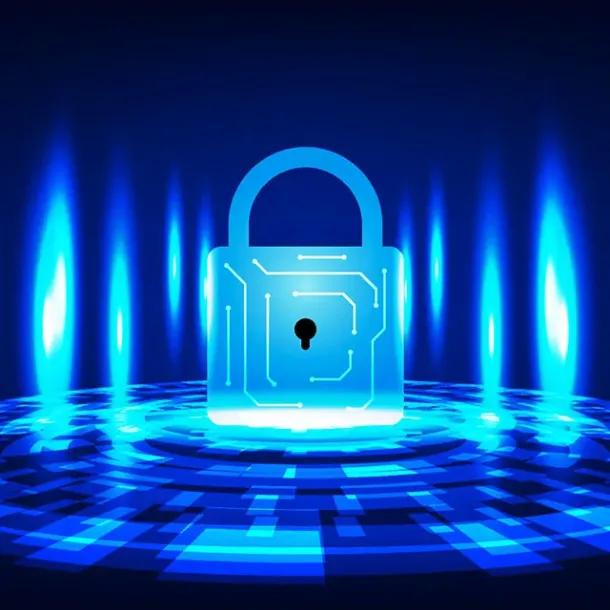 Gembok di atas perangkat digital sebagai simbol keamanan data