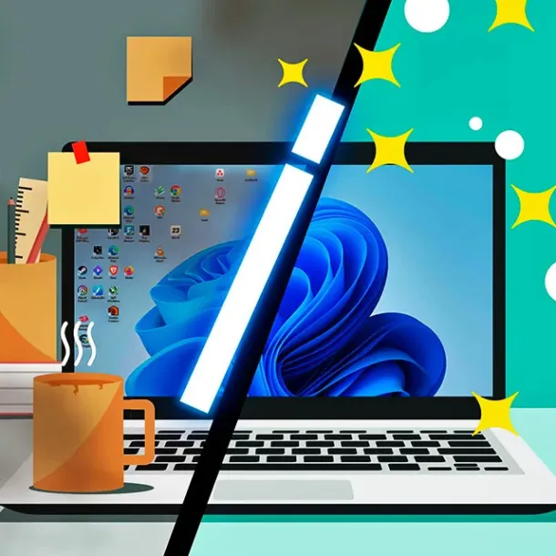 Ilustrasi Aplikasi Office dan Produktivitas Windows