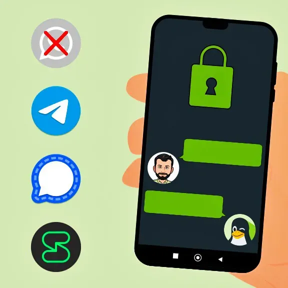 Ilustrasi Aplikasi Pesan Aman