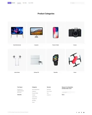 Tata Letak Halaman Yootheme Tech Space