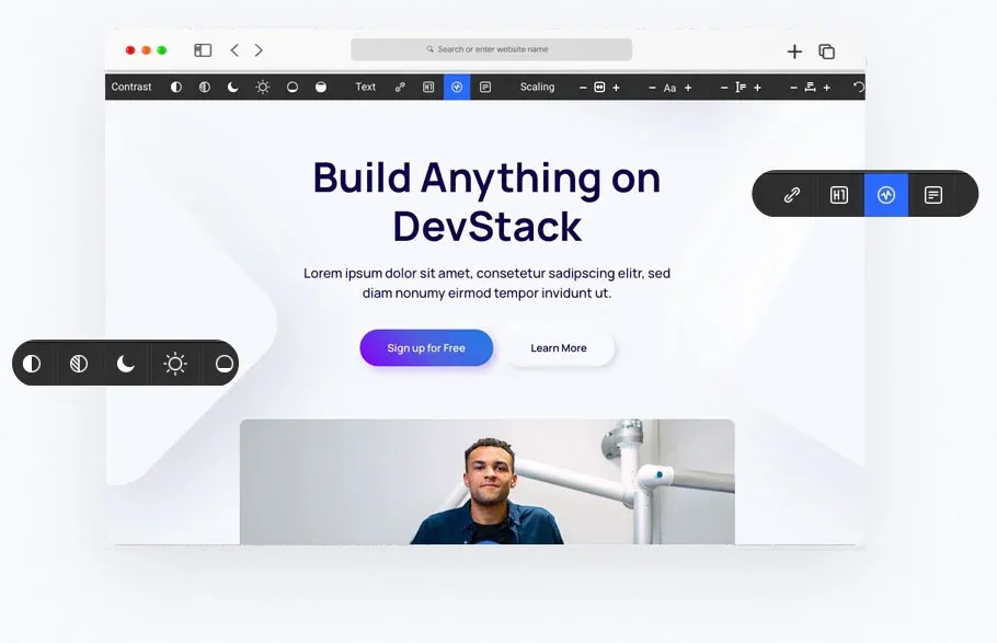 Ilustrasi Ekstensi DJ-Extensions Accessibility