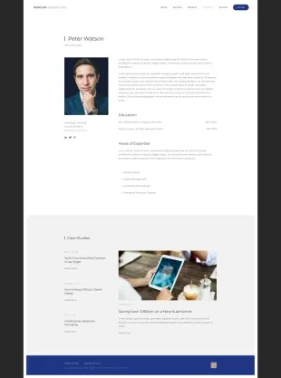 Tata Letak Halaman Template Joomla Yootheme Morgan Consulting