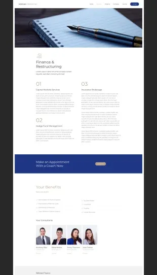 Tata Letak Halaman Yootheme Morgan Consulting