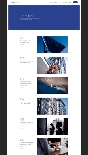 Tata Letak Halaman Template Joomla Yootheme Morgan Consulting