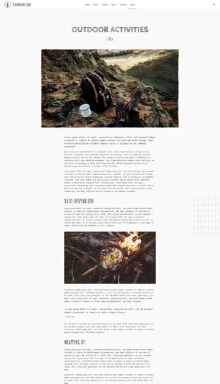 Tata Letak Halaman Yootheme Pinewood Lake