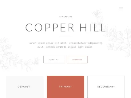 Tema Warna Template Yootheme Copper Hill