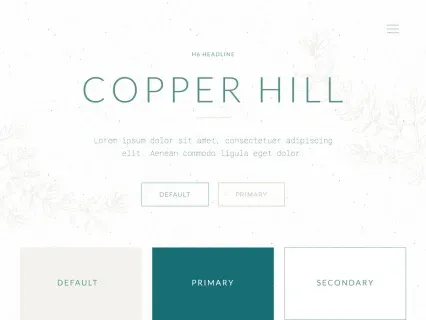 Tema Warna Template Yootheme Copper Hill