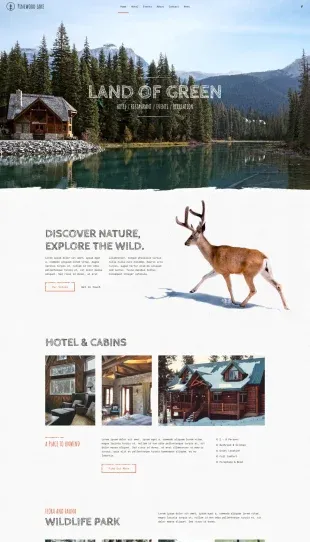 Tata Letak Halaman Yootheme Pinewood Lake