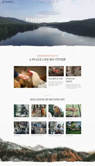 Tata Letak Halaman Yootheme Pinewood Lake
