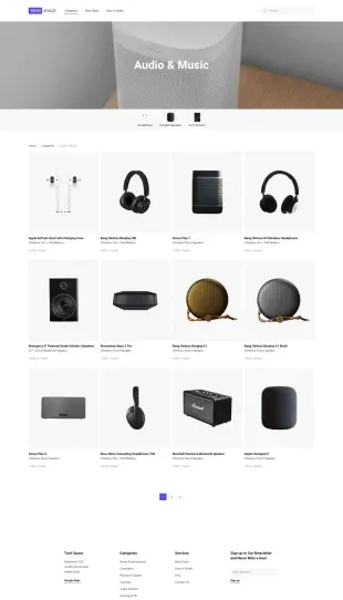 Tata Letak Halaman Yootheme Tech Space