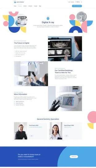 Tata Letak Halaman Yootheme Union Dental