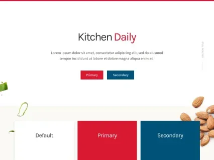 Tema Warna Template Yootheme Kitchen Daily