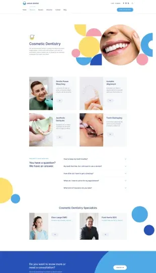 Tata Letak Halaman Yootheme Union Dental