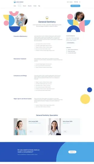 Tata Letak Halaman Yootheme Union Dental