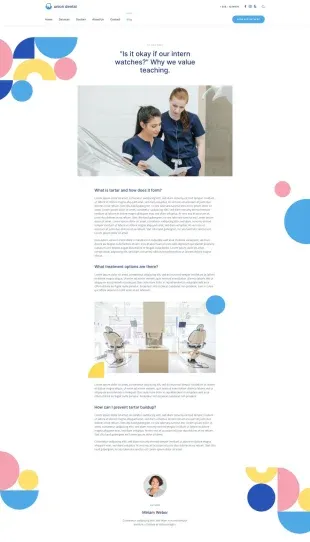 Tata Letak Halaman Yootheme Union Dental