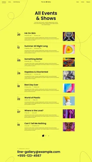 Tata Letak Halaman Yootheme Line Gallery