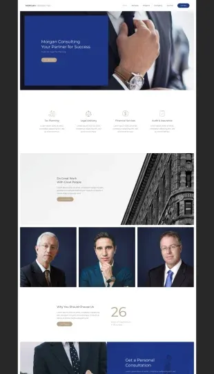Tata Letak Halaman Yootheme Morgan Consulting