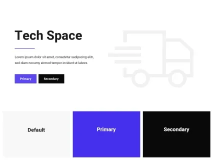 Tema Warna Template Yootheme Tech Space