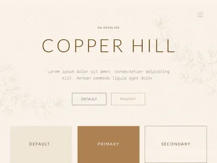 Tema Warna Template Yootheme Copper Hill