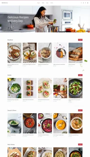 Tata Letak Halaman Yootheme Kitchen Daily