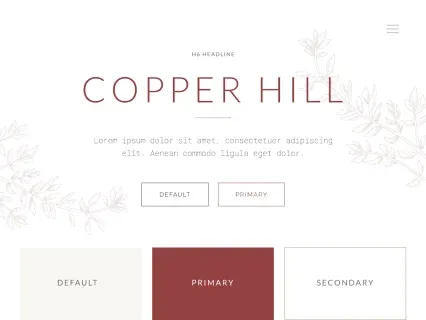 Tema Warna Template Yootheme Copper Hill