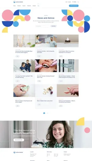 Tata Letak Halaman Yootheme Union Dental