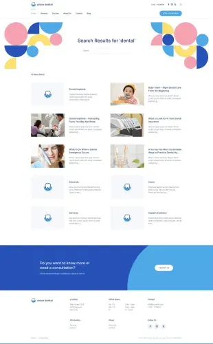 Tata Letak Halaman Yootheme Union Dental