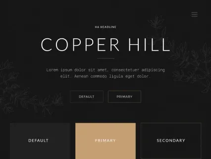 Tema Warna Template Yootheme Copper Hill