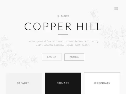 Tema Warna Template Yootheme Copper Hill