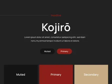 Tema Warna Template Yootheme Kojiro