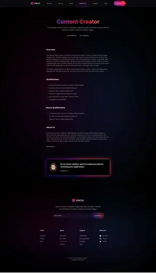 Tata Letak Halaman Yootheme Circle